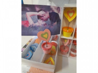 Klips ozdobny na zdjecia / kartki Serce w doniczce Love