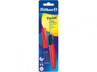 Pi�ro wieczne PELIKAN Twist P457 M fiery red + 2 naboje