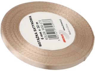 Wst��ka satynowa BREWIS 6mm/32m kolor 173 migda�owy