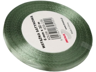 Wst��ka satynowa BREWIS 6mm/32m kolor 136 khaki