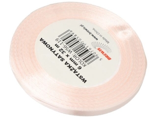 Wst��ka satynowa BREWIS 6mm/32m kolor 119 szampa�ski