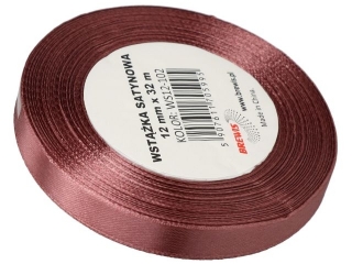 Wst��ka satynowa BREWIS 12mm/32m kolor 102 brudny r�