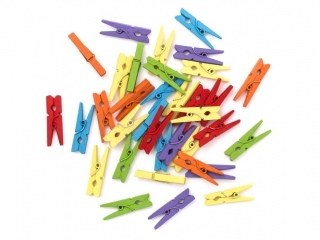 Mini klamerki drewniane DPCRAFT 3 cm, 30 szt. Juicy