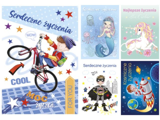 Kartki laurka B6B -brokat ogólne Serdeczne życzenia zest 651 dziecięce