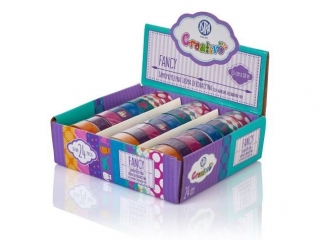 Ta�ma dekoracyjna ASTRA kolorowe Fancy - display 24szt.