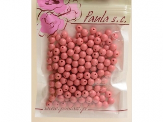 Korale PAULA  8mm - matowe r�owe