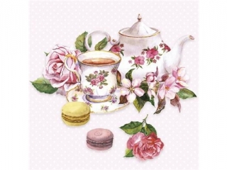 Serwetki Lunch Og�lne 046401 �niadanie kwiaty herbata