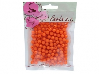 Korale PAULA  8mm - pomara�czowe