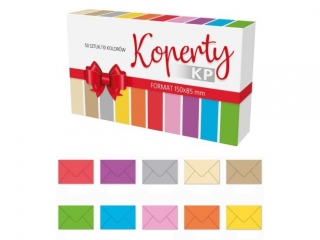 Koperty kolorowe na pieni�dze 150x85 opak 50 szt. Og�lne mix