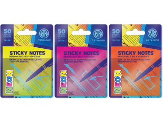 Karteczki samoprzylepne transparentne ASTRAPAP NEON LINE 76x76mm, 50k