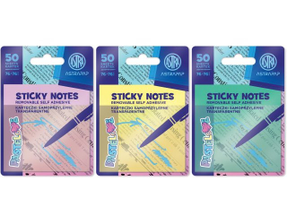 Karteczki samoprzylepne transparentne ASTRAPAP PASTEL LINE 76x76mm, 50k