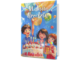 Kartka urodzinowa dla dziecka PAN DRAGON K.B6 HOLO-41