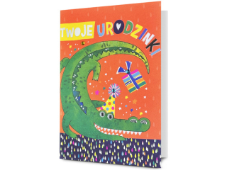 Kartka urodzinowa dla dziecka PAN DRAGON  HM 200-3470 Krokodyl