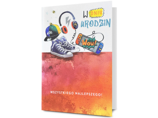 Kartka urodzinowa dla nastolatka PAN DRAGON  HM 200-3474 Trampki