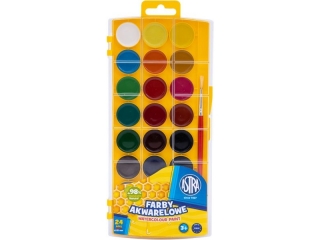 Farby akwarelowe ASTRA Miodowe 24 kol - fi 25mm z eurozawieszk�