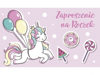 Kartki zaproszenia Pol-Mak Z 60084 Roczek dziecięce - dziewczynka a10