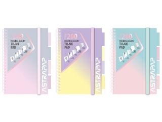 Koozeszyt PP A5 200k. ASTRAPAP Ombre pastel, kratka