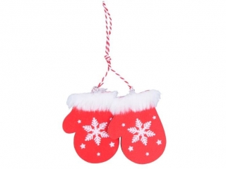 R�kawiczka drewniany czerwony 7cm zawieszka