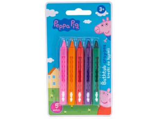 Kredki �wiecowe do k�pieli Peppa Pig - 5. kol. blister