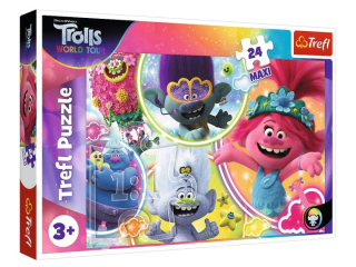 Puzzle 24 Maxi TREFL Muzyczny świat Troli