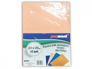 PIANKA EVA OZDOBNA KROPKI MIX KOLOR�W 20X30 a10