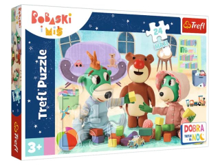 Puzzle 24 Maxi TREFL Zabawy Treflików przed snem - Dobranoc, Trefliki na noc
