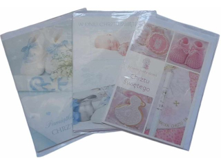 Laurka z brokatem B6B 117x167 z kopertą POL-MAK MIX PROMO - Chrzest
