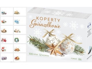 Koperty kolorowe B6 opak. 100 szt. Gwiazdka zest. 239 Stroik