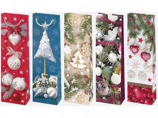 Torebka ozdobna T12 120x400x90 butelkowa Gwiazdka zest. 27 Stroiki - foto a10