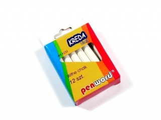 Kreda szkolna biaa PENWARD 12szt. MF1233