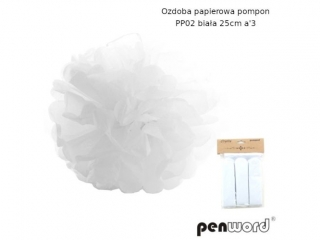 Ozdoba papierowa PENWORD Pompon PP02 25cm a3