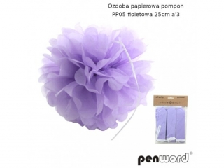 Ozdoba papierowa PENWORD Pompon PP05 25cm a3