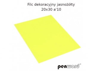 Filc dekoracyjny PENWORD 20x30cm 10szt. - jasno��ty
