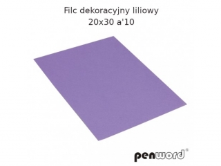 Filc dekoracyjny PENWORD 20x30cm 10szt. - liliowy