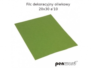 Filc dekoracyjny PENWORD 20x30cm 10szt. - oliwkowy