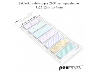 ZAK�ADKI INDEKSUJ�CE ZI-34 SAMOPRZYLEPNE 7x25 12mmx44mm