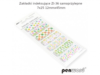 Zak�adki indeksuj�ce PENWORD ZI-36 samoprzylepne 7x25 12mmx4