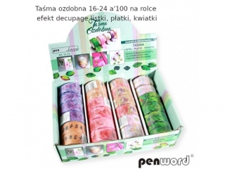 TA�MA OZDOBNA 16-24 a100 NA ROLCE EFEKTDECOUPAGE:LISTKI P�AT