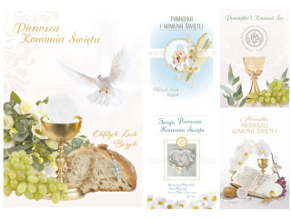 Laurka z brokatem B6B 117x167 z kopert�  POL-MAK Komunia B6B_KOM_113