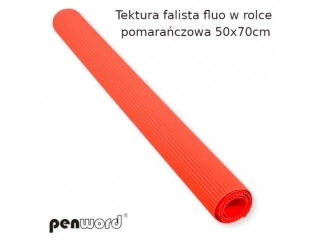 Tektura falista PENWORD w rolce 50x70cm fluo - pomara�czowa