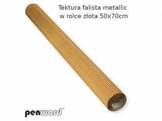 Tektura falista PENWORD w rolce 50x70cm metallic - z�ota