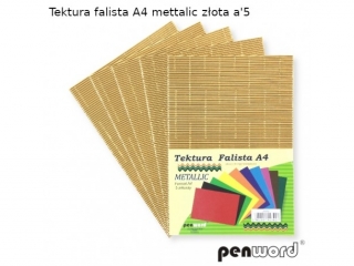Tektura falista PENWORD A4 5ark. metallic - z�ota