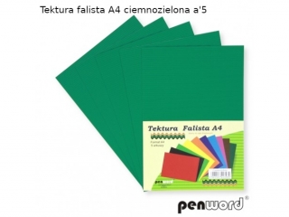 Tektura falista PENWORD A4 5ark. - ciemnozielona