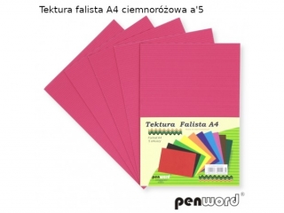 Tektura falista PENWORD A4 5ark. - ciemnor�owa