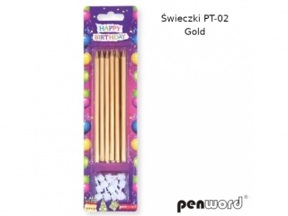 �WIECZKI URODZINOWE PT-02 GOLD