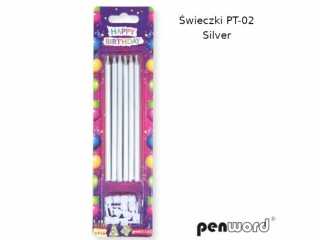 �WIECZKI URODZINOWE PT-02 SILVER