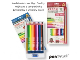 Kredki o��wkowe PENWORD high quality tr�jk�tne z temper�wk�