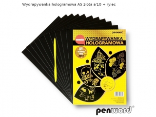 WYDRAPYWANKA HOLOGRAMOWA A5 Z?OTA a10 +2rylce