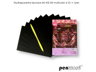 Wydrapywanka PENWORD A6 10ark. +2rylce WZ-06 multicolor