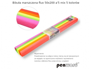 BIBU�A MARSZCZONA FLUO 50x200 a5 MIX 5 KOLOR�W